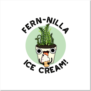 Fernilla Ice Cream Funny Ice Cream Plant Pun Posters and Art